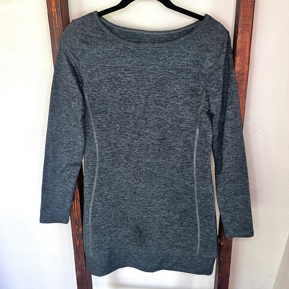 Carve Designs Talora Gray Dress Long Sleeve Activewear Tunic Small Performance